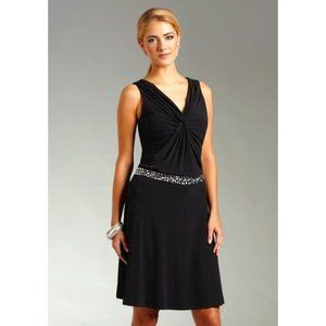 110 West Stone Waist Drape Dress Size 14